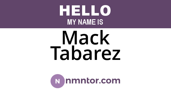 Mack Tabarez