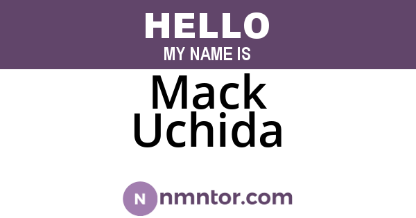 Mack Uchida