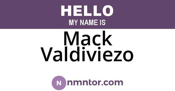 Mack Valdiviezo