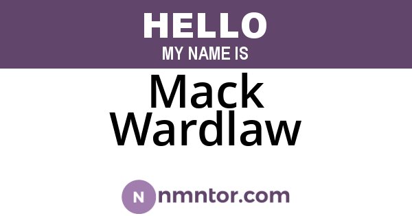 Mack Wardlaw