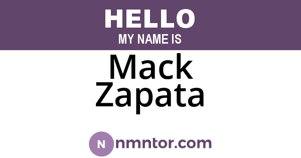 Mack Zapata