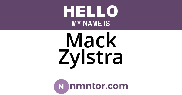 Mack Zylstra