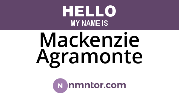 Mackenzie Agramonte