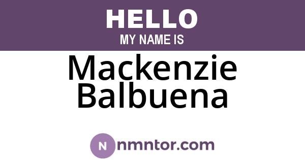 Mackenzie Balbuena