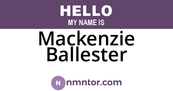 Mackenzie Ballester