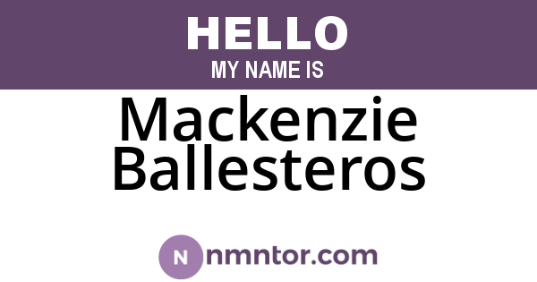 Mackenzie Ballesteros