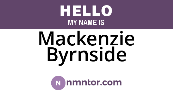 Mackenzie Byrnside