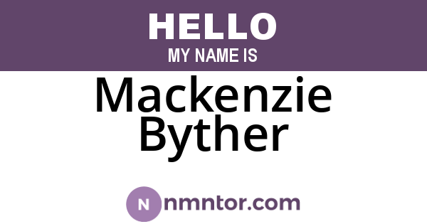 Mackenzie Byther