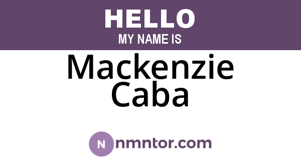 Mackenzie Caba
