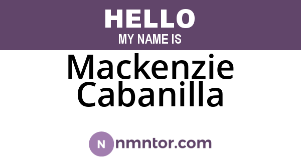 Mackenzie Cabanilla