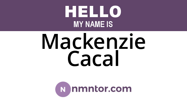 Mackenzie Cacal