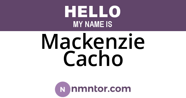 Mackenzie Cacho