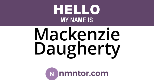 Mackenzie Daugherty