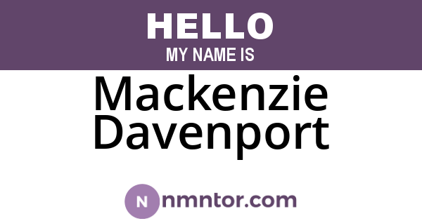 Mackenzie Davenport