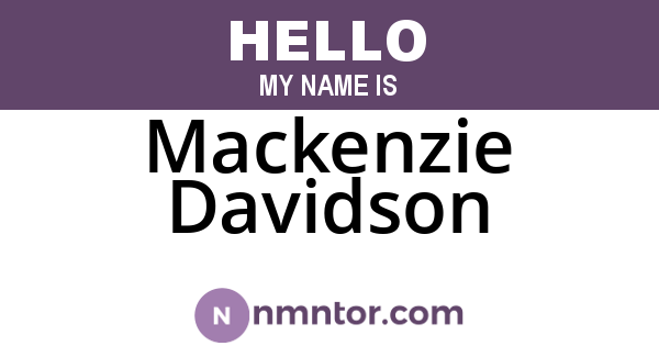 Mackenzie Davidson