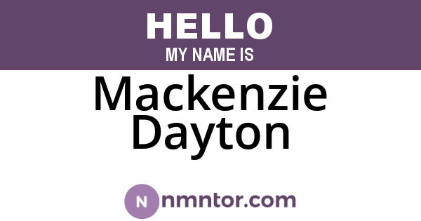 Mackenzie Dayton