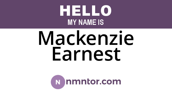 Mackenzie Earnest