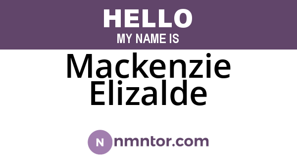 Mackenzie Elizalde
