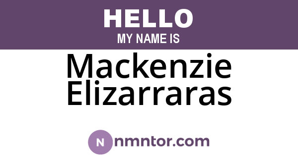 Mackenzie Elizarraras