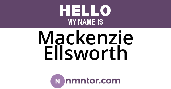 Mackenzie Ellsworth