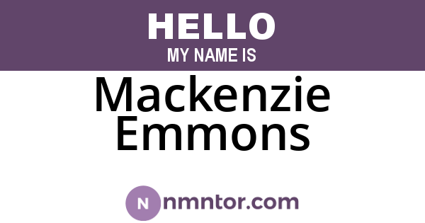 Mackenzie Emmons