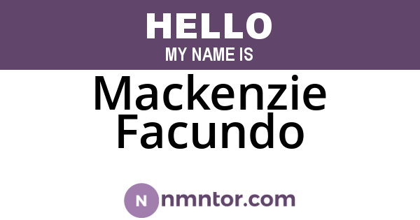 Mackenzie Facundo