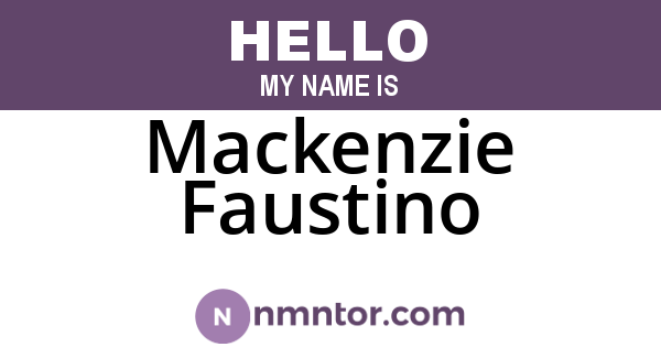Mackenzie Faustino
