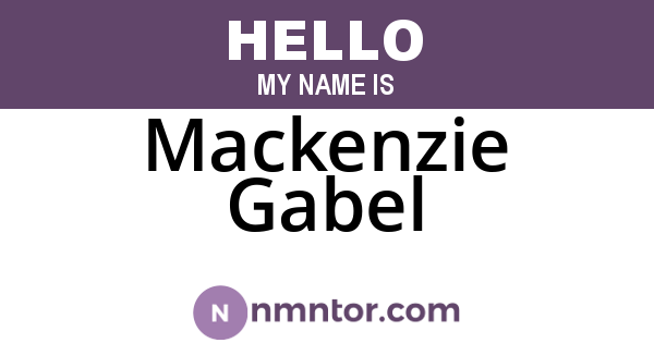 Mackenzie Gabel
