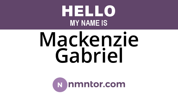 Mackenzie Gabriel