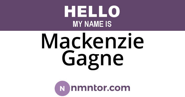 Mackenzie Gagne