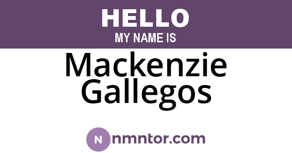 Mackenzie Gallegos