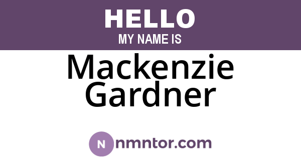 Mackenzie Gardner
