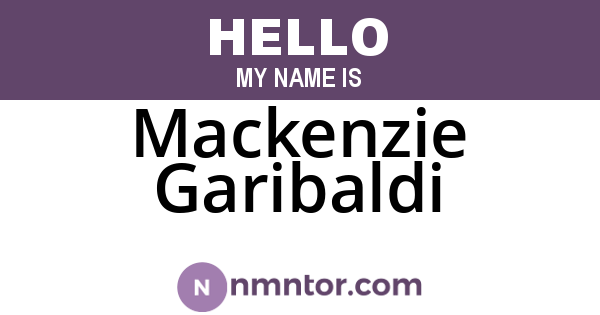 Mackenzie Garibaldi