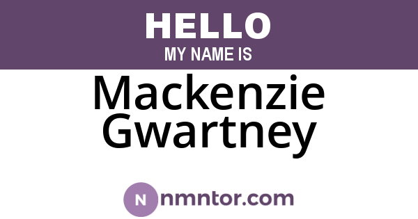 Mackenzie Gwartney
