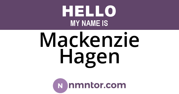 Mackenzie Hagen