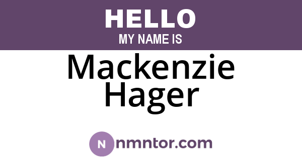 Mackenzie Hager