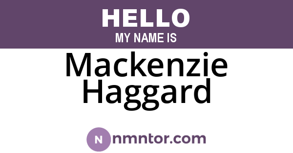 Mackenzie Haggard