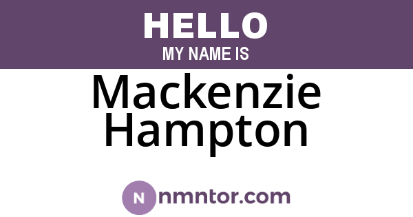 Mackenzie Hampton