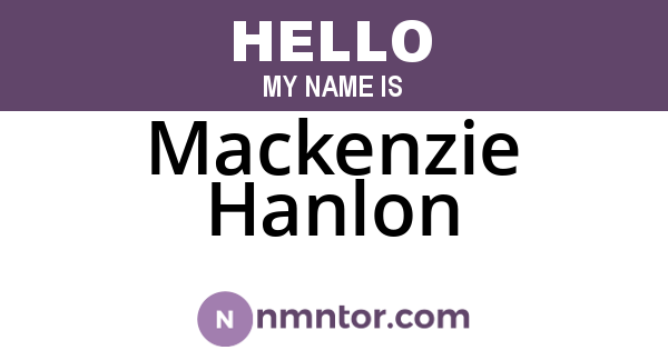 Mackenzie Hanlon