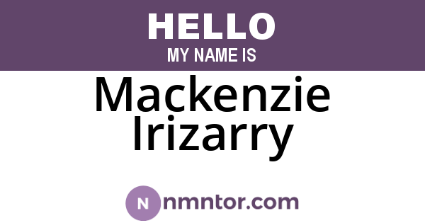 Mackenzie Irizarry
