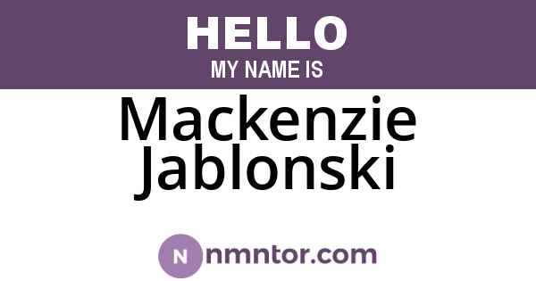 Mackenzie Jablonski