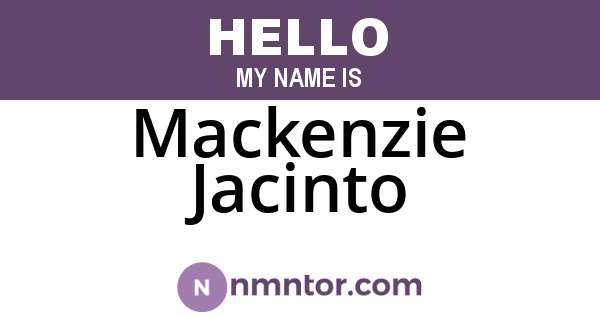 Mackenzie Jacinto