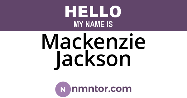 Mackenzie Jackson