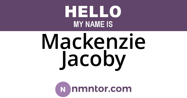 Mackenzie Jacoby
