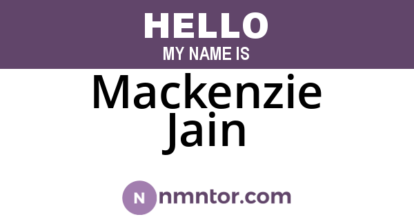 Mackenzie Jain