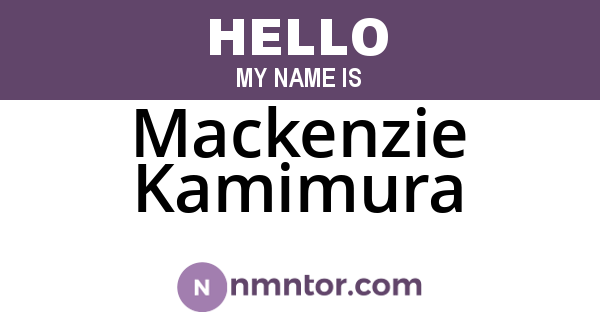 Mackenzie Kamimura