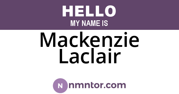 Mackenzie Laclair