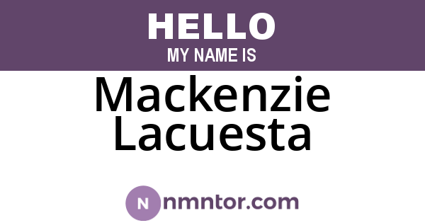 Mackenzie Lacuesta