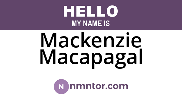 Mackenzie Macapagal
