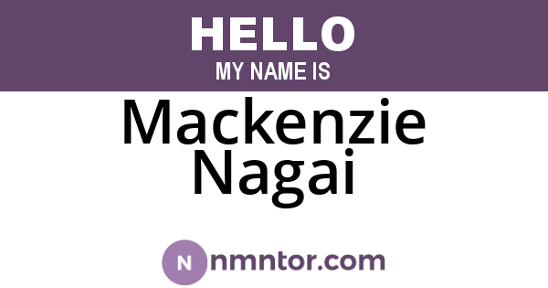 Mackenzie Nagai